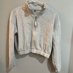 P’tula quarter zip crop